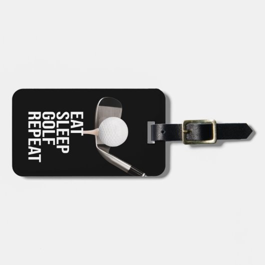 Golf Eat Sleep Golf Repat Bagagelabel (Voorkant horizontaal)