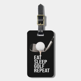 Golf Eat Sleep Golf Repat Bagagelabel