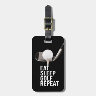 Golf Eat Sleep Golf Repat Bagagelabel