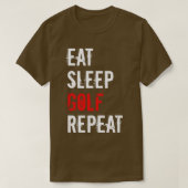 Golf Eat Sleep Golf Repat T-shirt (Design voorkant)