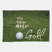 Golf Eat Sleep Keuken handdoek voor Golfer (Horizontaal)