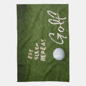 Golf Eat Sleep Keuken handdoek voor Golfer (Verticaal)
