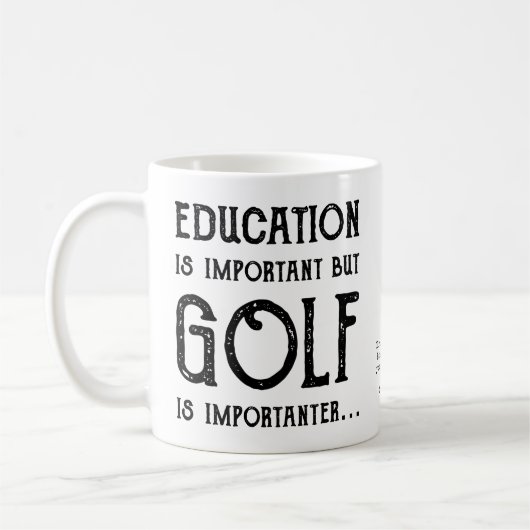 Golf Education Golfer Personalized Koffiemok (Links)