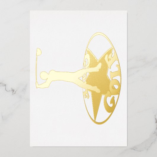 Golf - een geweldig spel folie uitnodiging (Voorkant)