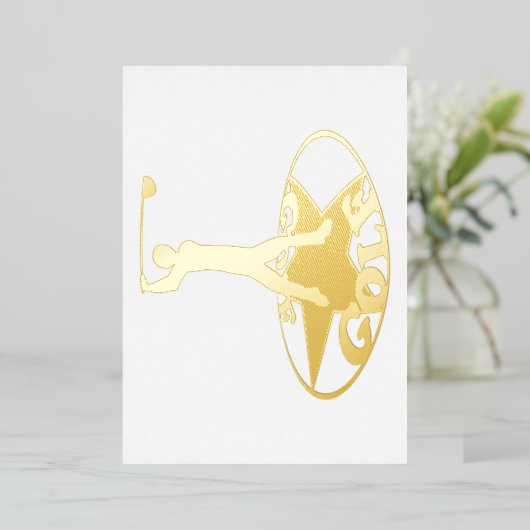 Golf - een geweldig spel folie uitnodiging (Staand Voorkant)