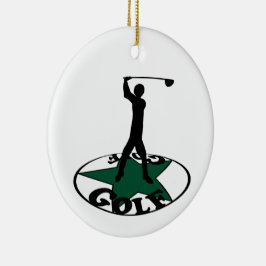 Golf - een geweldig spel keramisch ornament