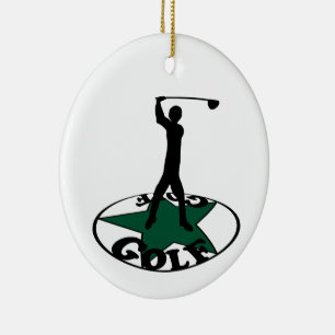 Golf - een geweldig spel keramisch ornament