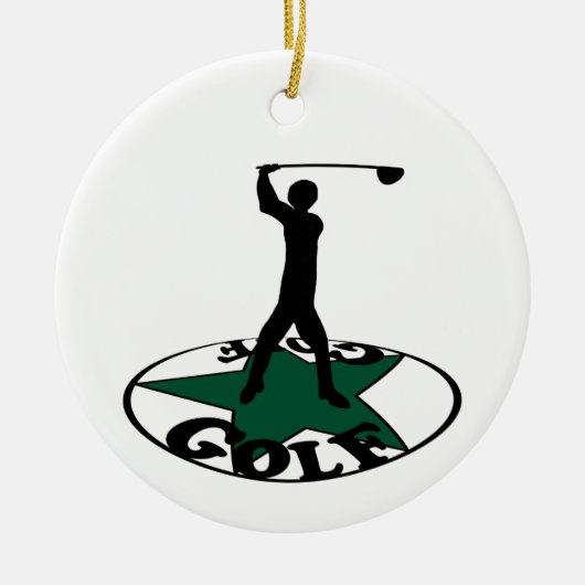Golf - een geweldig spel keramisch ornament (Voorkant)