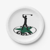 Golf - een geweldig spel papieren bordje (Voorkant)