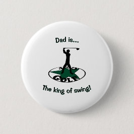 Golf - een geweldig spel ronde button 5,7 cm