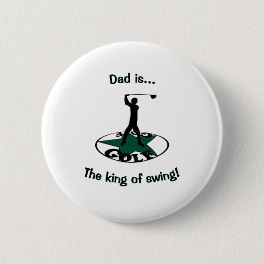 Golf - een geweldig spel ronde button 5,7 cm (Voorkant)