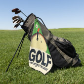 Golf: een grappige manier om serieus te worden golfhanddoek (Groen)