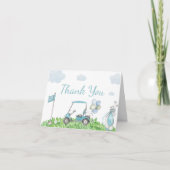 Golf Een Klein Putter Baby Shower Bedankkaart (Voorkant)