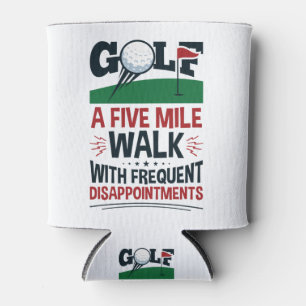 Golf een Vijf Mijlloop met frequente teleurstellin Blikjeskoeler