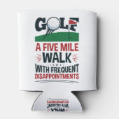 Golf een Vijf Mijlloop met frequente teleurstellin Blikjeskoeler (Achterkant)