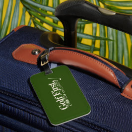 'Golf eerst, klusjes later' Grappige klassieke gro Bagagelabel