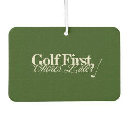 'Golf eerst, klusjes later' Grappige klassieke gro Luchtverfrisser