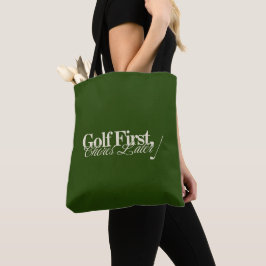 'Golf Eerst, Klussen Later' Grappige Klassieke Gro Tote Bag