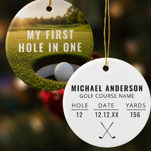 Golf Eerste Hole-in-One Golfbaan Foto Ornament
