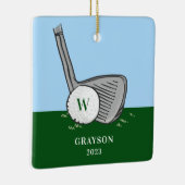 Golf eerste naam keramisch ornament (Rechts)