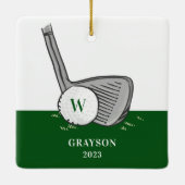 Golf eerste naam keramisch ornament (Achterkant)