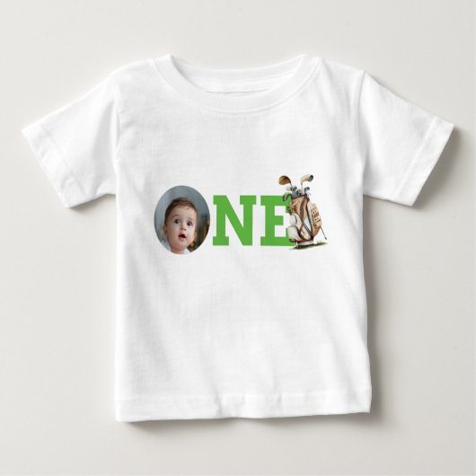 Golf eerste verjaardag foto gepersonaliseerd (Voorkant)