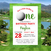 Golf eerste verjaardag kaart