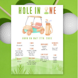 Golf Eerste Verjaardag Mijlpaal Verjaardag Poster