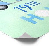 Golf Eerste Verjaardag Par-t-shirt 19e Hole Sign Poster (Hoek)