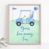 Golf Eerste Verjaardag Par-t-shirt Raad hoeveel sp Poster