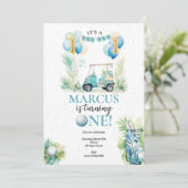 Golf Eerste Verjaardag uitnodiging (Staand voorkant)