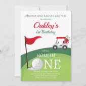 Golf Eerste Verjaardagsuitnodiging Kaart (Voorkant)