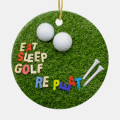 Golf eet golf golf golf keramisch ornament (Voorkant)