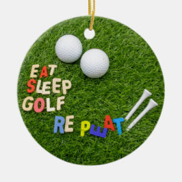 Golf eet golf golf golf keramisch ornament