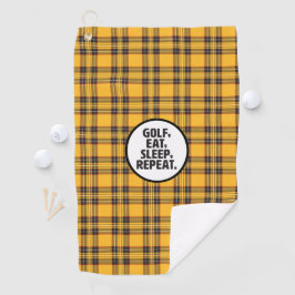 Golf, Eet, Slaap, Herhaal Golf Handdoek