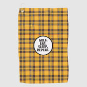 Golf, Eet, Slaap, Herhaal Golf Handdoek (Voorkant)