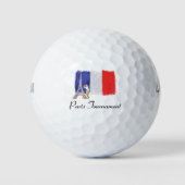 Golf Eiffeltoren met Franse golfervlag Frankrijk Golfballen (Voorkant)