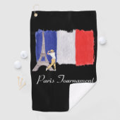 Golf Eiffeltoren met Franse golfervlag Frankrijk Golfhanddoek (Insitu)