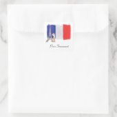 Golf Eiffeltoren met Franse golfervlag Frankrijk Vierkante Sticker (Tas)