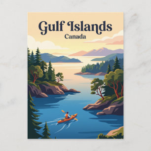 Golf Eilanden, Brits-Columbia, Canada Briefkaart