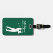 Golf Elegante Golfer Groene Bagagelabel (Voorkant horizontaal)