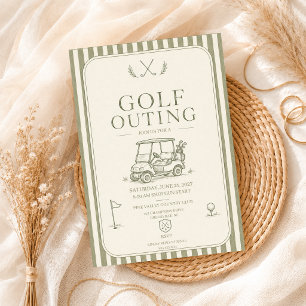 Golf Elegante Salie Groene Club Minimaal Luxe Kaart