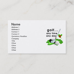 Golf elke dag T-shirts en cadeautjes Visitekaartje
