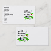 Golf elke dag T-shirts en cadeautjes Visitekaartje (Voorkant / Achterkant)