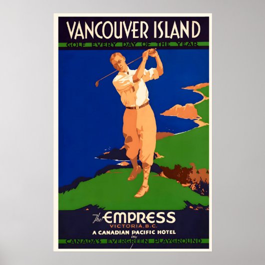 Golf elke dag van het jaar Vancouver Island Canada Poster (Voorkant)
