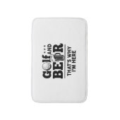 Golf en Beer Daarom ben ik hier Badmat (Voorkant Verticaal)