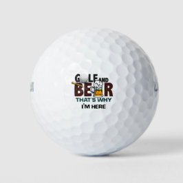 Golf en Beer daarom ben ik hier Golfballen