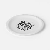 Golf en Beer Daarom ben ik hier Papieren Bordje (Gekanteld)