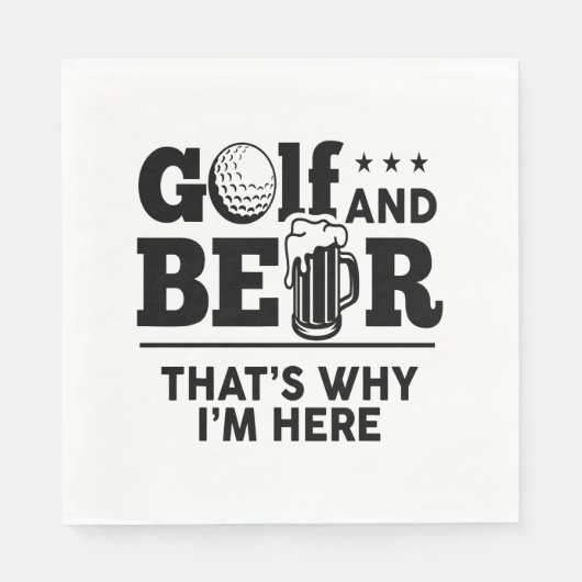 Golf en Beer Daarom ben ik hier Servet (Voorkant)