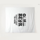 Golf en Beer Daarom ben ik hier Wandkleed (Voorkant (horizontaal))